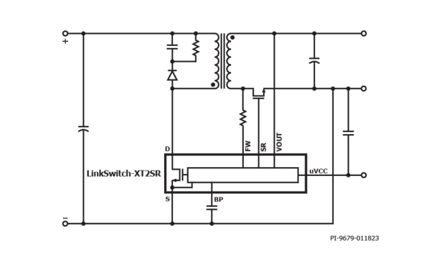 Typical Application Schematic with LinkSwitch-XT2SR IC